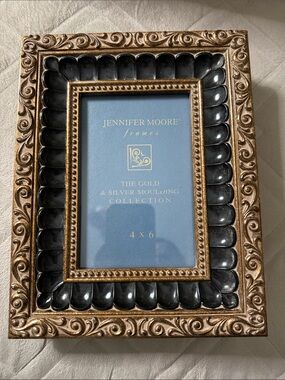 Jennifer Moore Gold and Silver Moulding Collection Ornate Picture Frame 4x6 OSP